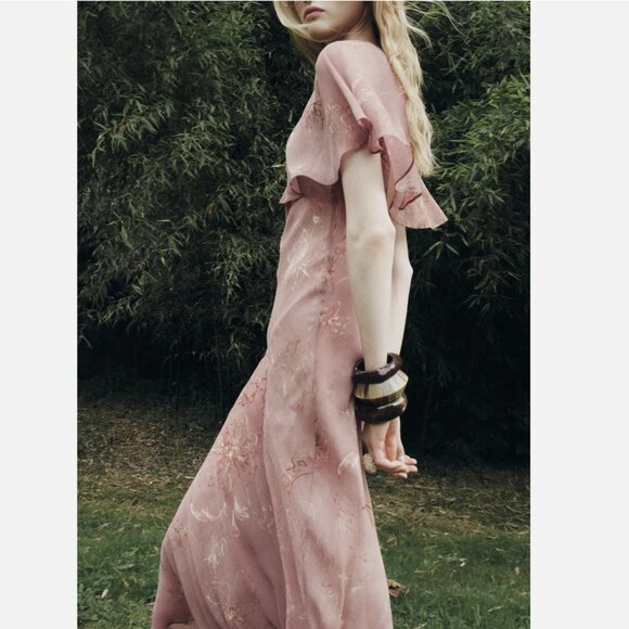 Zara Printed cape dress zw collection Sizes M, L NEW WITH TAG! - Picture 5 of 11